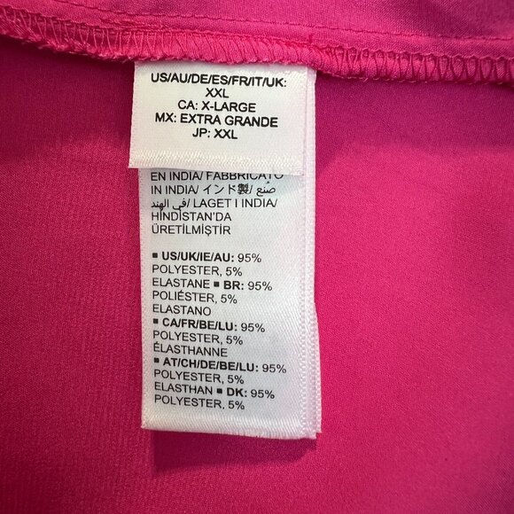 ShopDandy‎ The Drop Dress Womens XXL Pink Satin Long Bishop Sleeve Belted Sleeve - Picture 13 of 15